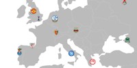 Carte des adversaires potentiels en 16e d'Europa League